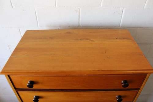 An awesome Yellowwood and Imbuia (jongmans kas) wardrobe with two large top drawers