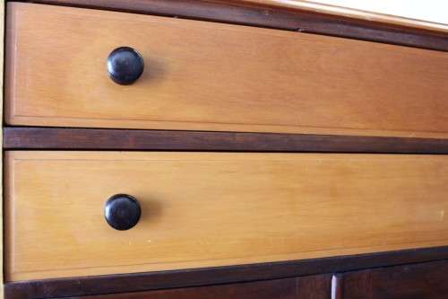 An awesome Yellowwood and Imbuia (jongmans kas) wardrobe with two large top drawers