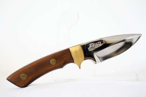 **RS17** A hand made "Buizz" hunting knife w/ brass embellishments - perfect gift 4 any collector