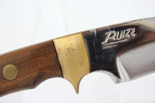 **RS17** A hand made "Buizz" hunting knife w/ brass embellishments - perfect gift 4 any collector
