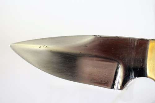 **RS17** A hand made "Buizz" hunting knife w/ brass embellishments - perfect gift 4 any collector