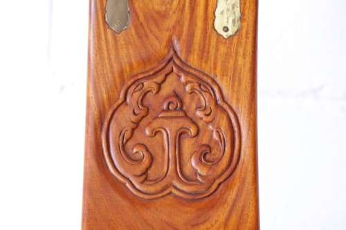 Incredible & beautifully well made oriental rosewood Japanese horseshoe armchair w/ brass detailing