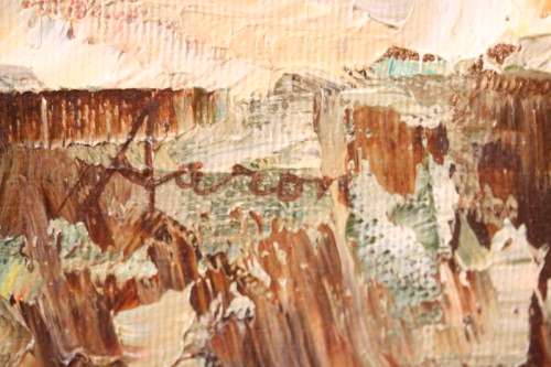 A beautiful large still life painting on canvas signed "Aaron" in a stunning frame.