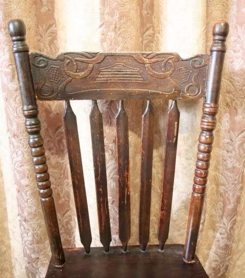 **RS17_Clearance** Four wonderful dining/ occasional chairs with carved detailing Price/chair