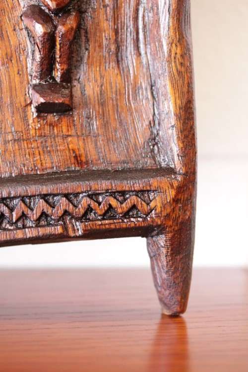 **RS17** A hand carved vintage/ antique? West African (Mali) "Dogon" granary door with sliding latch