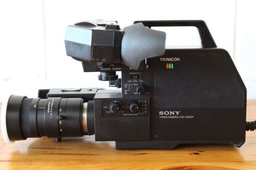 A Sony HVC 3000 (c.1980) video camera in its case with battery charger and cassette recorder!!