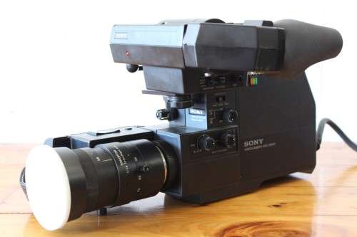 A Sony HVC 3000 (c.1980) video camera in its case with battery charger and cassette recorder!!