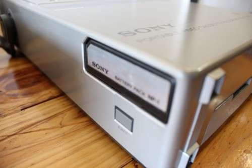 A Sony HVC 3000 (c.1980) video camera in its case with battery charger and cassette recorder!!