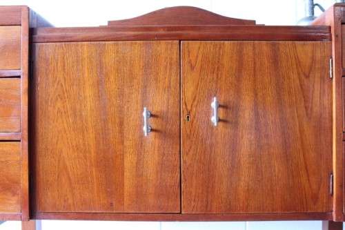 **RS17** Awesome vintage Art Deco buffet server w/ 6x good size drawers & double-door cupboard
