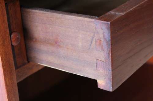 A magnificent unusual (c.1900) "Arts and Crafts Movement" solid Teak fall front writing bureau - WOW