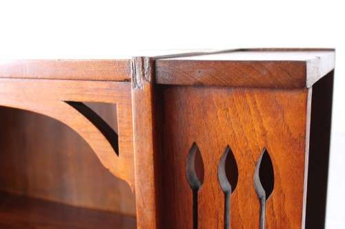 A magnificent unusual (c.1900) "Arts and Crafts Movement" solid Teak fall front writing bureau - WOW