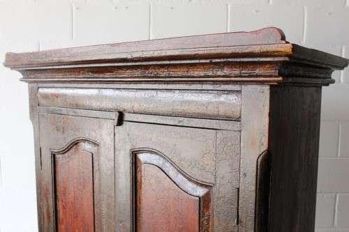 **RS17** Superb Javanese Oriental Indonesian Teak double door cabinet w/ an amazing paint technique