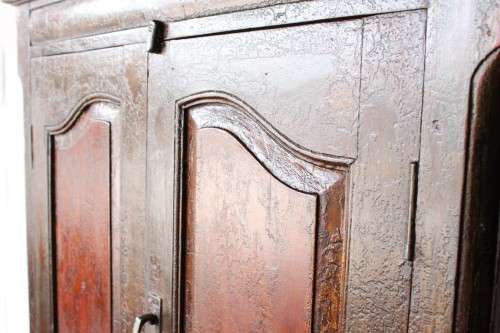 **RS17** Superb Javanese Oriental Indonesian Teak double door cabinet w/ an amazing paint technique