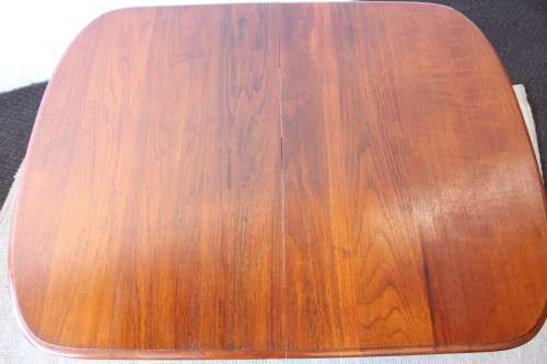 **RS17** Amazing vintage solid Teak extendable dining room table with four upholstered chairs