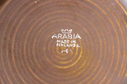 An awesome original "Arabia of Finland" stoneware jug and six mug set in stunning condition