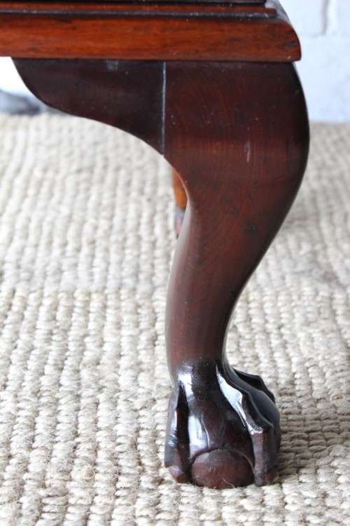 An awesome vintage single lead-glass door book case/ display cabinet with ball & claw feet - WOW!