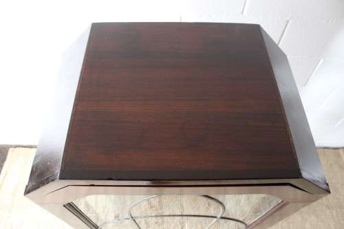 An awesome vintage single lead-glass door book case/ display cabinet with ball & claw feet - WOW!