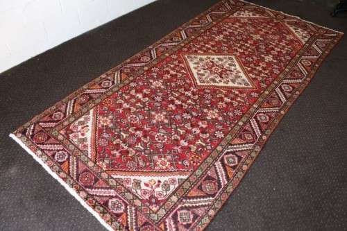 **RS17** Incredible hand-woven Iranian Persian carpet in rusts, marigold yellow, pink, white & black