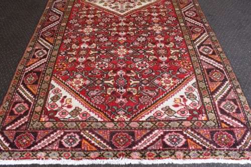 **RS17** Incredible hand-woven Iranian Persian carpet in rusts, marigold yellow, pink, white & black