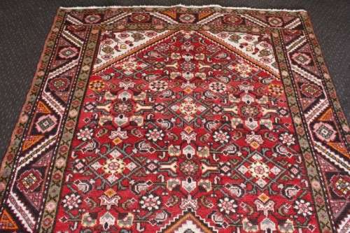 **RS17** Incredible hand-woven Iranian Persian carpet in rusts, marigold yellow, pink, white & black