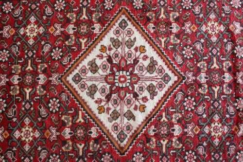 **RS17** Incredible hand-woven Iranian Persian carpet in rusts, marigold yellow, pink, white & black
