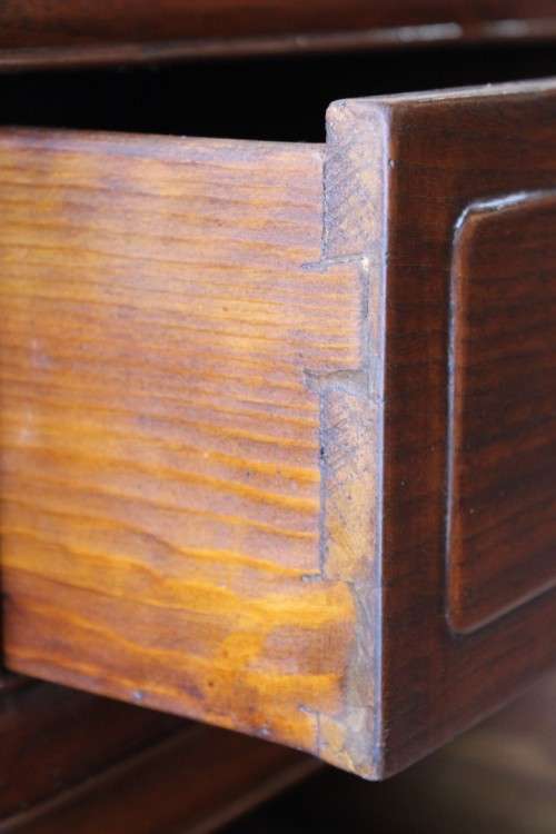 Spectacular vintage "Hualimu" (Oriental Rosewood) 16-drawer full partners desk w solid brass handles