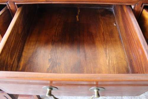 Spectacular vintage "Hualimu" (Oriental Rosewood) 16-drawer full partners desk w solid brass handles