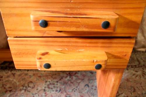 **RS17** A fantastic compact wooden writing/ work desk w/ three spacious drawers in great condition.