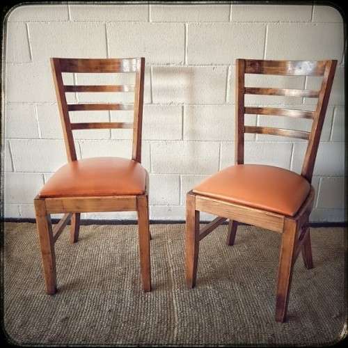 **RS17** 16x awesome & solidly made dark stained solid Indonesian teak dining chair - bid per chair