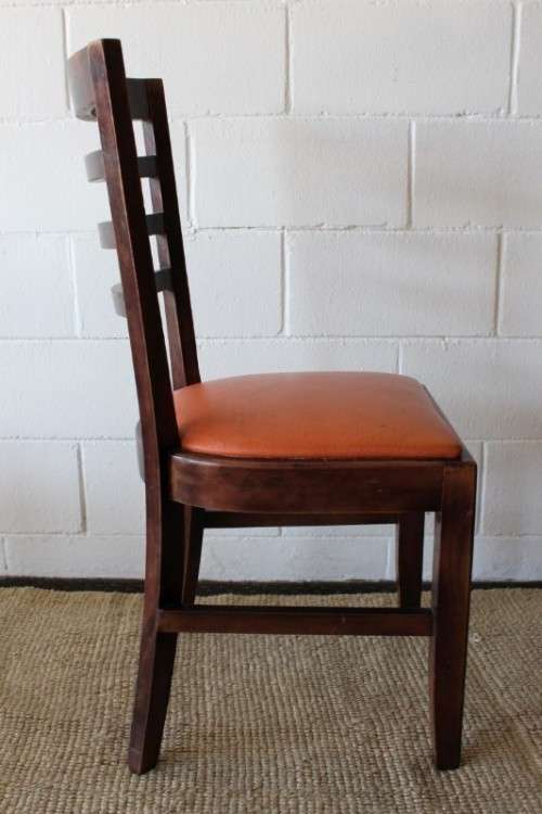 **RS17** 16x awesome & solidly made dark stained solid Indonesian teak dining chair - bid per chair