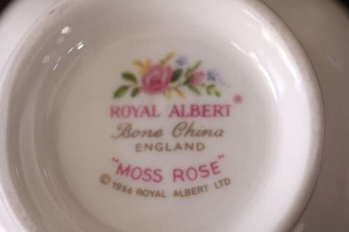 Two beautiful Royal Albert bone china trio's in the exquisite "Moss Rose" pattern - price per trio