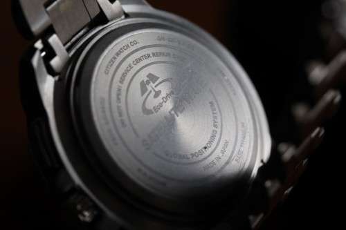 **RS17** Incredible boxed Citizen Titanium Eco-Drive GPS wrist watch in the original box with papers