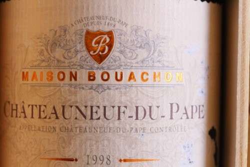 A rare boxed set of 1998 French "Maison Bouachon" Chateauneuf-Du-Pape "La Tiare du Pape" wine