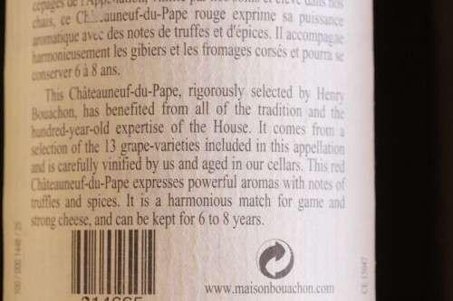 A rare boxed set of 1998 French "Maison Bouachon" Chateauneuf-Du-Pape "La Tiare du Pape" wine
