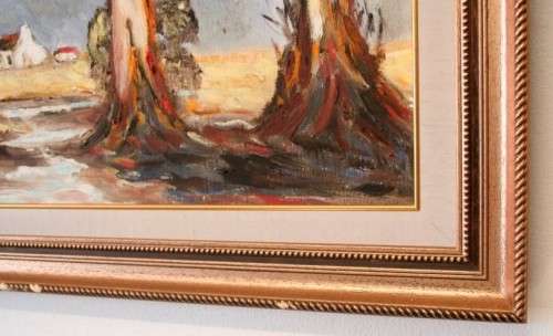 **RS17** A beautiful signed and framed "K Du Toit" oil painting of a scenic country home.