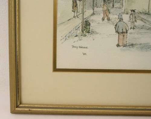 **RS17** A wonderful framed and signed Terry Niehaus water colour print street scene