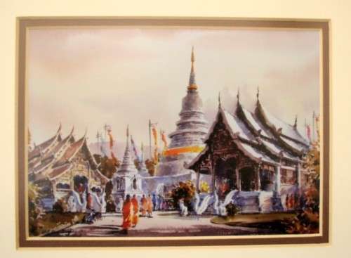**RS17** 3 exquisite signed prints by Thanakorn Chaijinda of Thailand street scenes . Bid/ print.