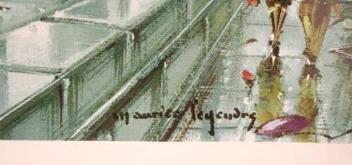 **RS17** A wonderful framed behind glass vintage Maurice Legendre "Pont Alexandre III" print.