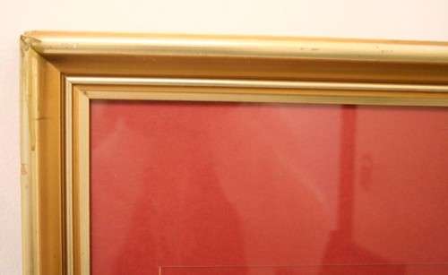 **RS17** A framed Oriental warrior scene painting on silk like material w awesome rich colours.