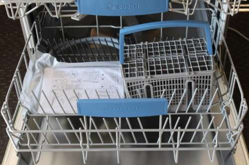 A stylish stainless steel (Silver Inox) Bosch "Serie|4" SilentPlus model: SMS43D08ZA dishwasher