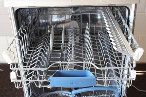 A stylish stainless steel (Silver Inox) Bosch "Serie|4" SilentPlus model: SMS43D08ZA dishwasher