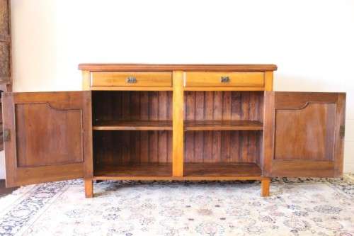 **RS17** Awesome antique double door cabinet w/ two drawers & Art Nouveau style hinges & handles