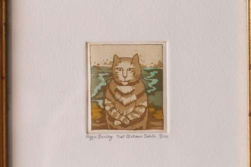 **RS17** An incredible numbered (9 of 100) Maggie Burley framed etching titled "That Certain Smile"