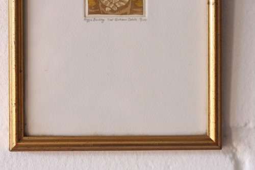 **RS17** An incredible numbered (9 of 100) Maggie Burley framed etching titled "That Certain Smile"