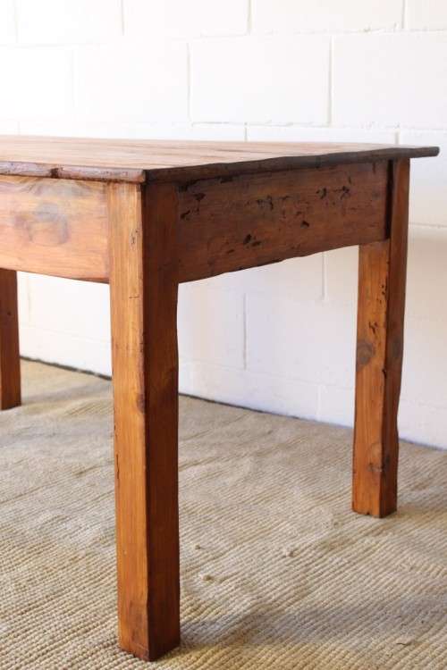 A lovely wooden dining/ work table with a simple design - perfect to re-paint or shabby chic