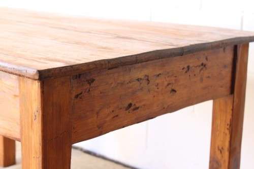 A lovely wooden dining/ work table with a simple design - perfect to re-paint or shabby chic