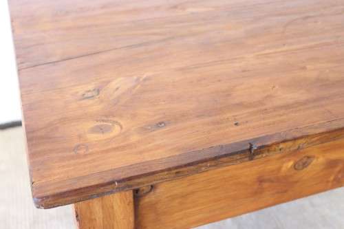 A lovely wooden dining/ work table with a simple design - perfect to re-paint or shabby chic