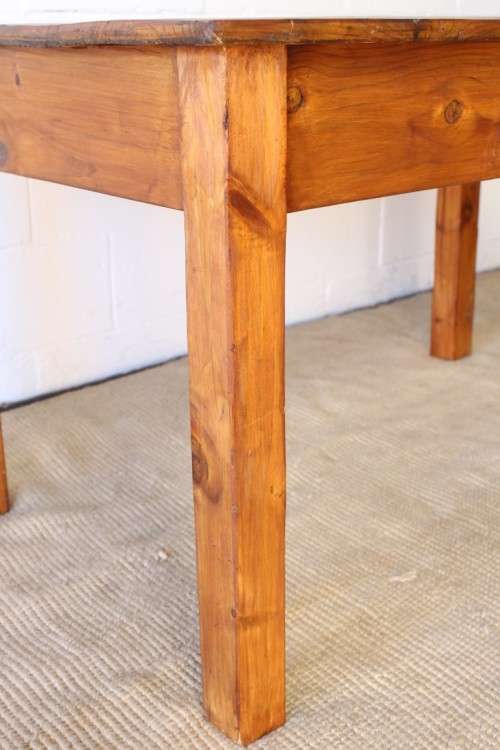 A lovely wooden dining/ work table with a simple design - perfect to re-paint or shabby chic