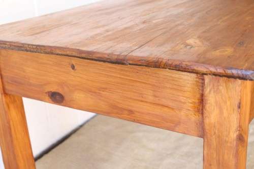 A lovely wooden dining/ work table with a simple design - perfect to re-paint or shabby chic