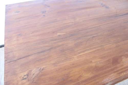 A lovely wooden dining/ work table with a simple design - perfect to re-paint or shabby chic